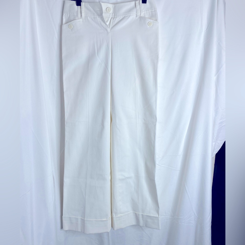White Cuffed Pants